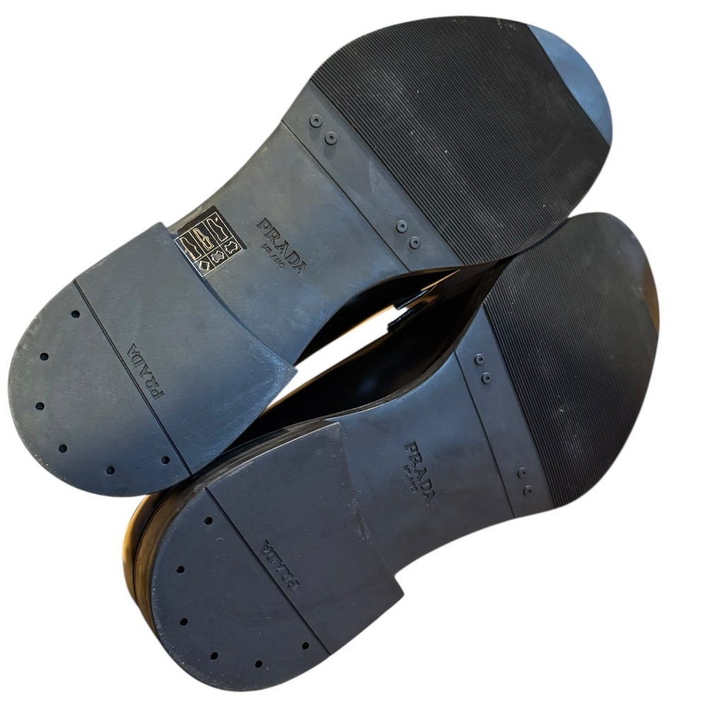 Prada Mens Black Classic Derby Shoes - Picture 5 of 6